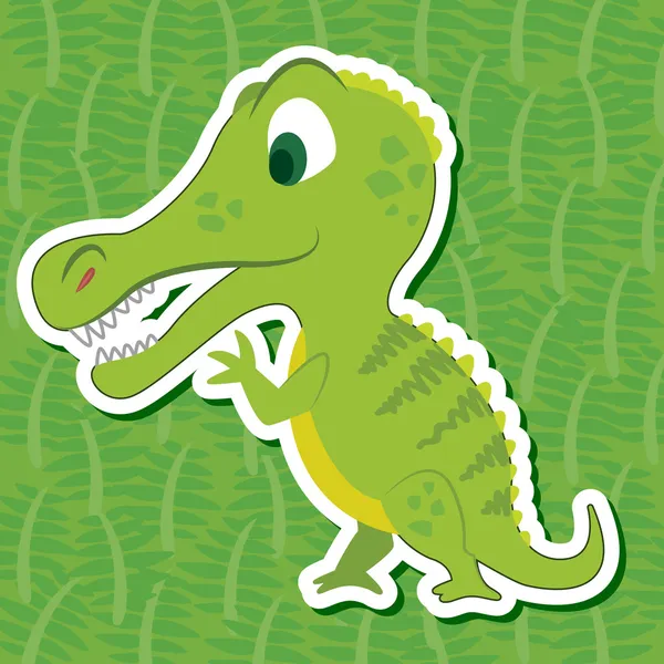 Roztomilý dinosaurus sticker13 — Stockový vektor