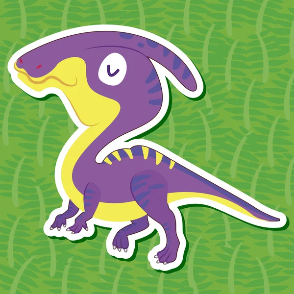 Schattige dinosaurus sticker15 — Stockvector