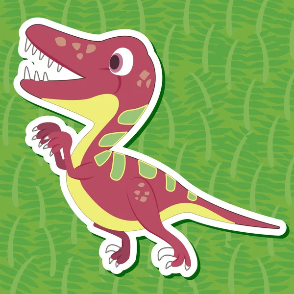 Sticker19 χαριτωμένος δεινόσαυρος — Διανυσματικό Αρχείο