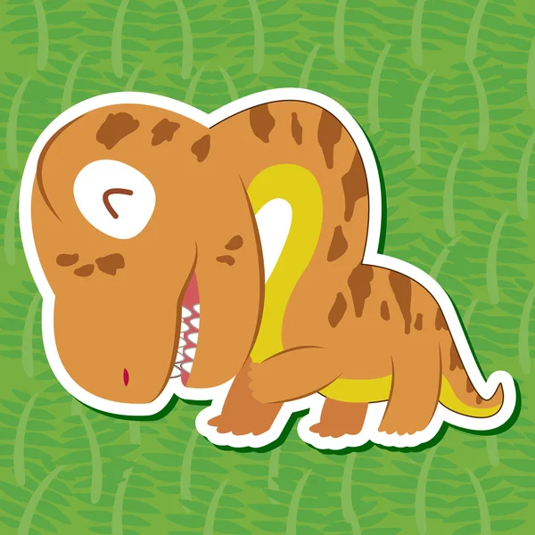 Söt dinosaurie sticker21 — Stock vektor