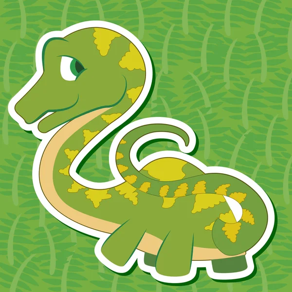 Pegatina de dinosaurio lindo 22 — Vector de stock