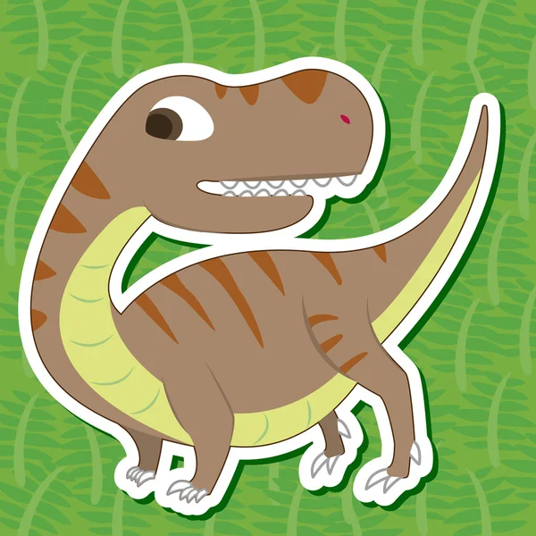 Cute dinosaur sticker26 — Stock Vector