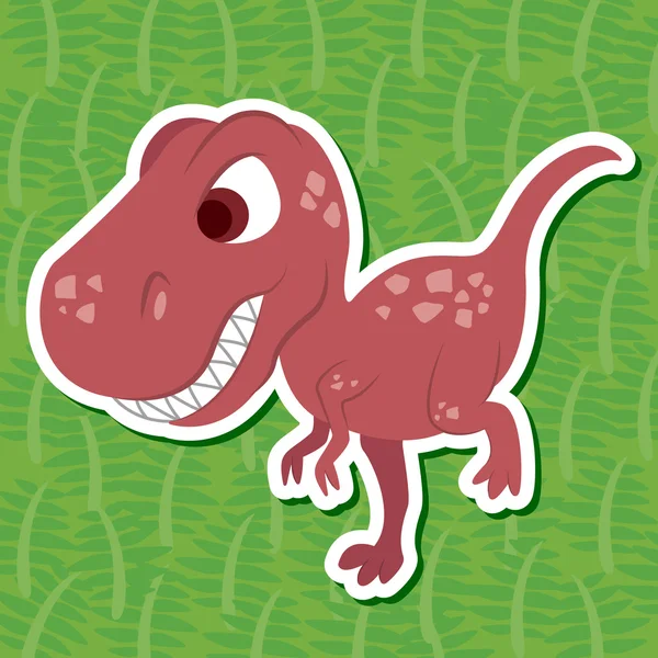 Cute dinosaur sticker32 — Stockový vektor