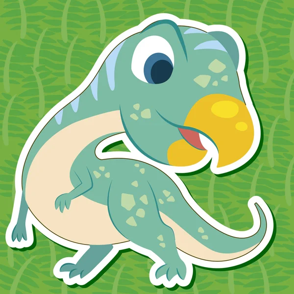 Söt dinosaurie sticker29 — Stock vektor