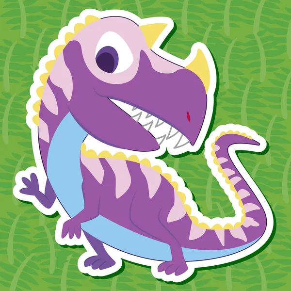 Sticker35 χαριτωμένος δεινόσαυρος — Διανυσματικό Αρχείο
