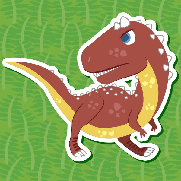 Pegatina de dinosaurio lindo 44 — Vector de stock