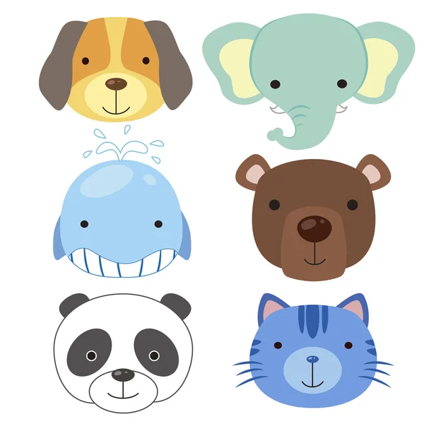 Cute dieren hoofd icon02 — Stockvector