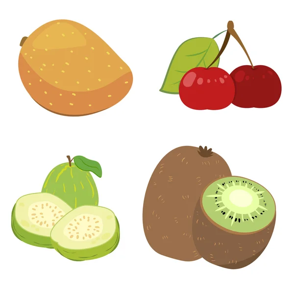 Colección de frutas lindas08 — Vector de stock