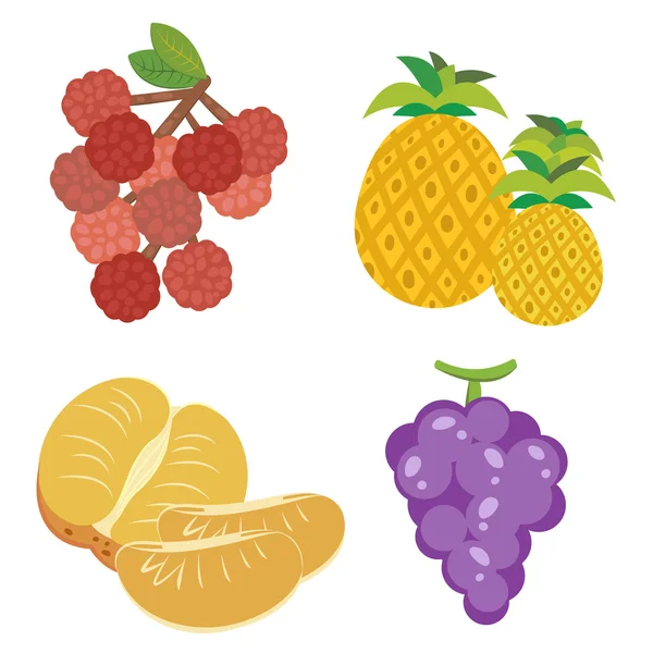 Schattig fruit collection09 — Stockvector