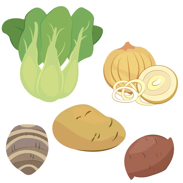 Linda colección de verduras 03 — Vector de stock