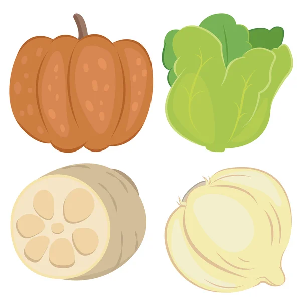 Linda colección de verduras 06 — Vector de stock