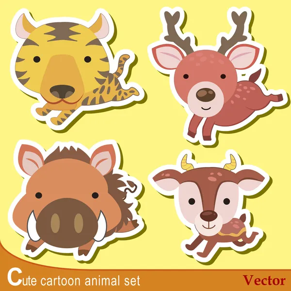 Cute dieren set07 — Stockvector