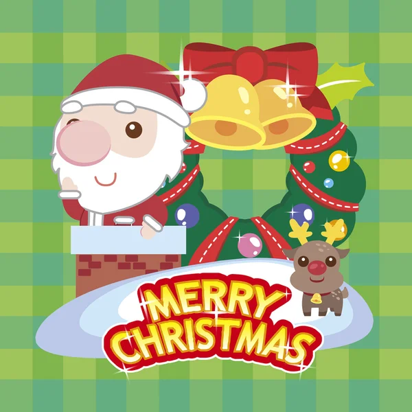 Cartoon xmas card-01 — Stockvector