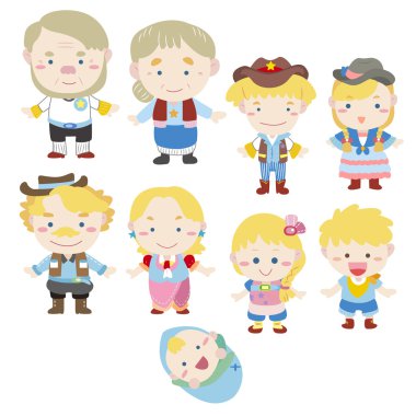 çizgi film aile simgesi