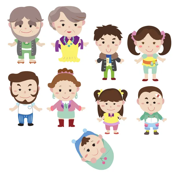 Icône de la famille dessin animé — Image vectorielle