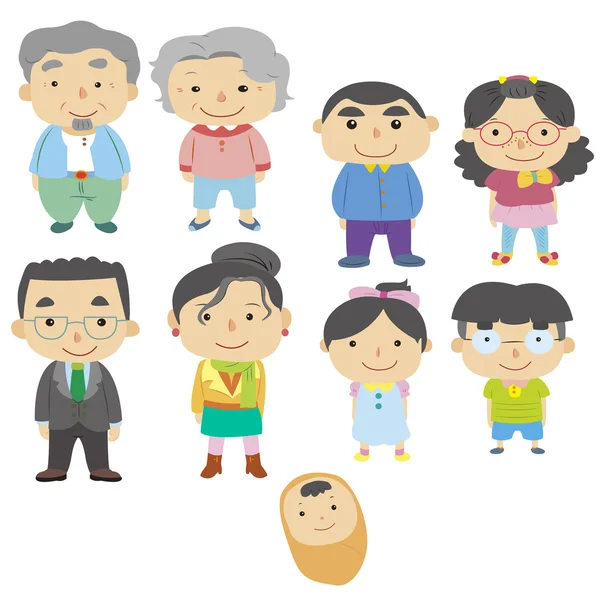 Icône de la famille dessin animé — Image vectorielle