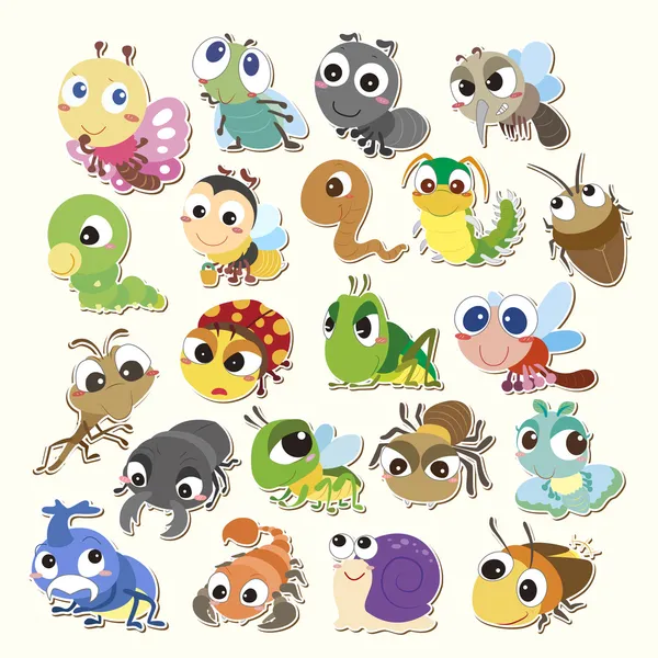 Icono del bicho de dibujos animados — Vector de stock