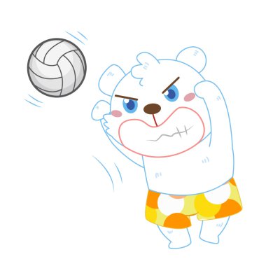 bir kutup ayısı plaj faaliyetleri