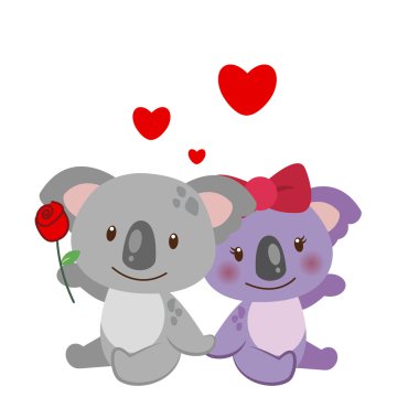 koala çifti şekil