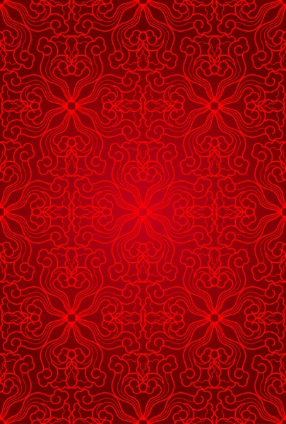 Padrão floral abstrato sem costura fundo, vermelho — Vetor de Stock