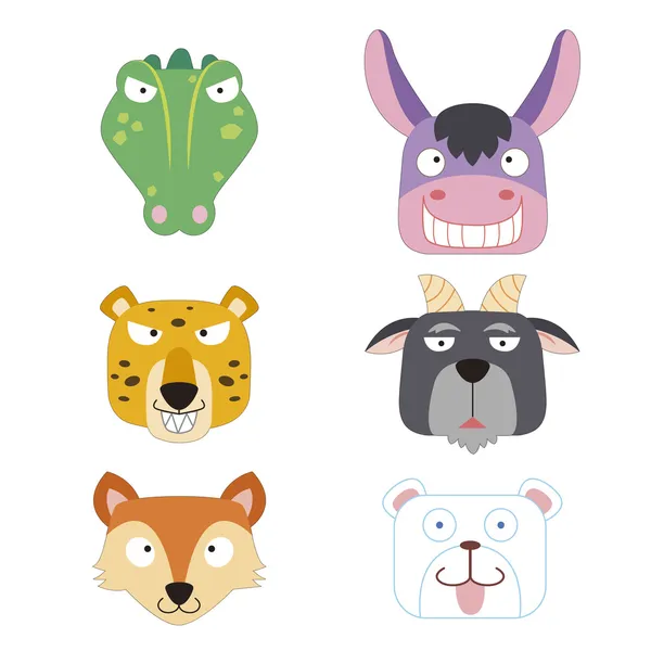 Cute animal head icon — Stock Vector