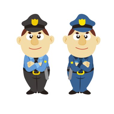 komik karikatür polis, iki renk