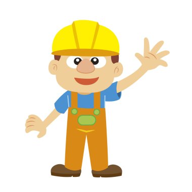 Sarı kask Builder'da vektör çizim