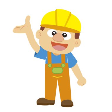 Sarı kask Builder'da vektör çizim