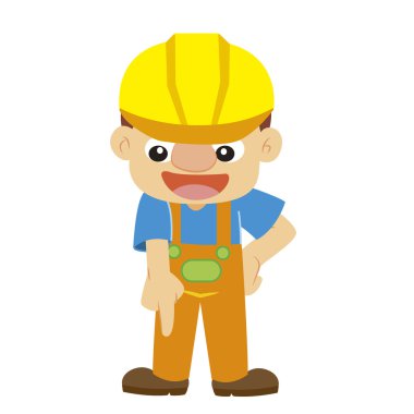 Sarı kask Builder'da vektör çizim