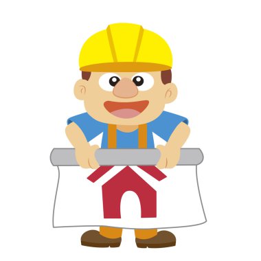 Sarı kask Builder'da vektör çizim
