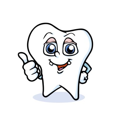 Funny cartoon tooth clipart