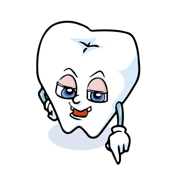 Komik karikatür diş — Stok Vektör