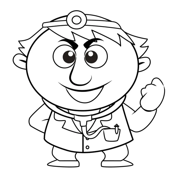 Barevné stránky osnovy z kreslených doktor poblíž ...