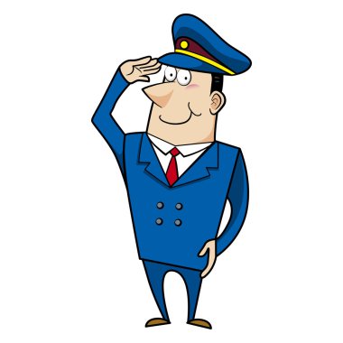 erkek karikatür polis memuru