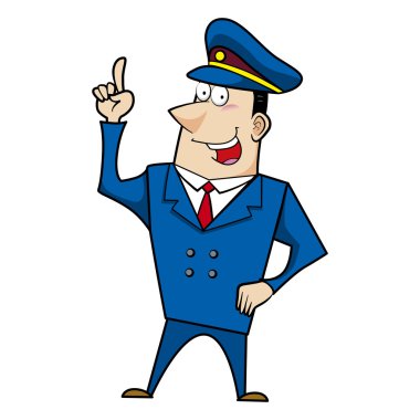 erkek karikatür polis memuru