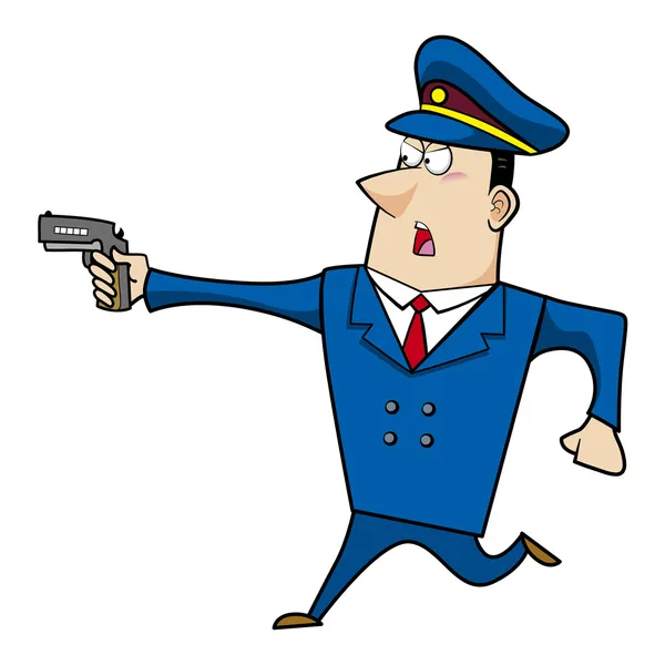 Masculino cartoon policial —  Vetores de Stock