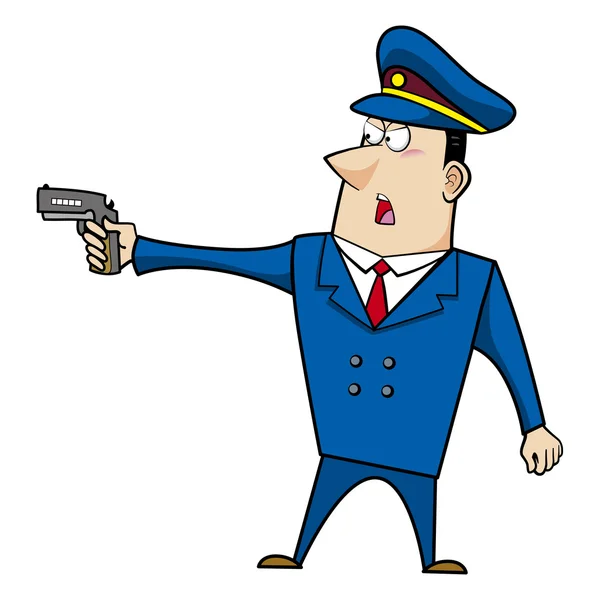 Masculino cartoon policial — Vetor de Stock