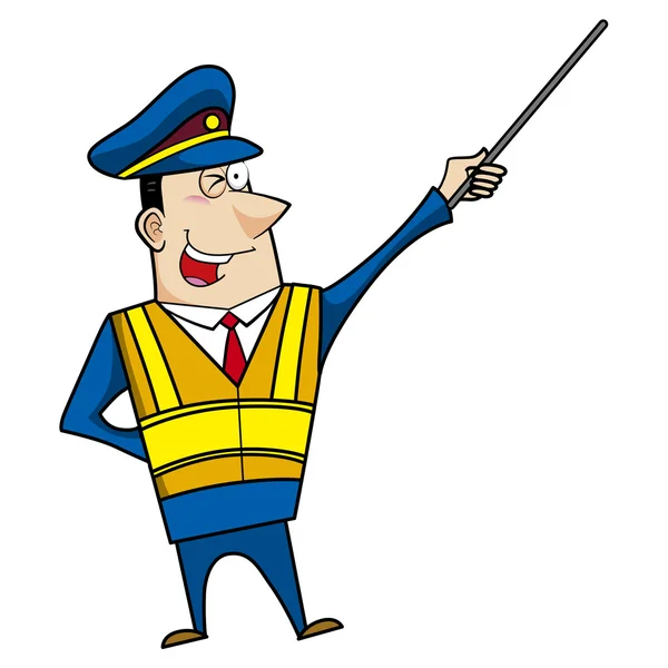 Masculino cartoon policial — Vetor de Stock