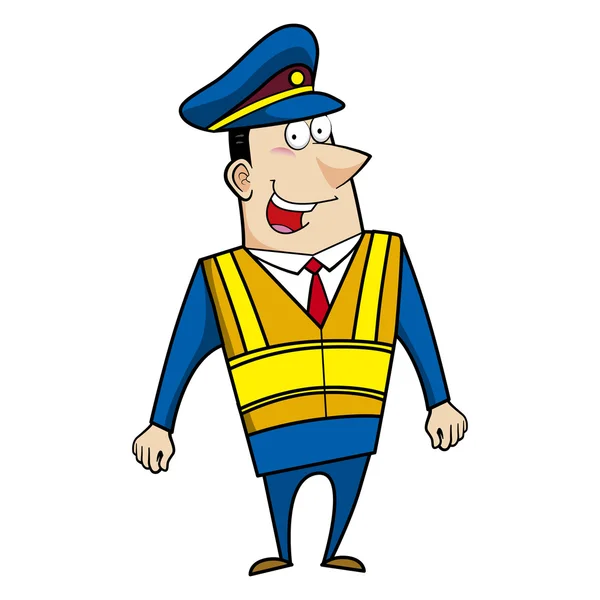 Masculino cartoon policial — Vetor de Stock