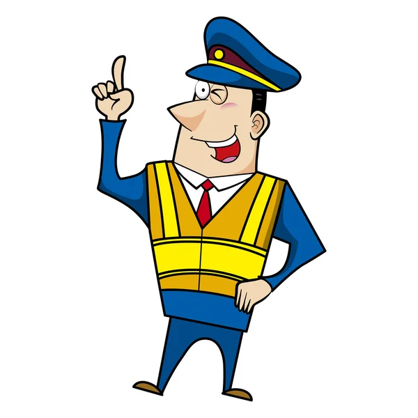 Male cartoon police officer — Stock Vector