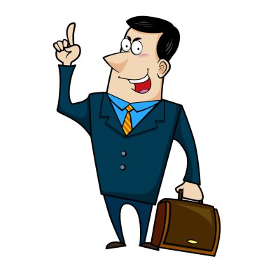 çizgi film iş adamı