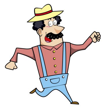 çalışan karikatür peyzaj mimarı