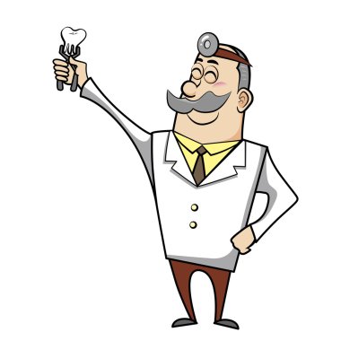 karikatür Doktor Diş ile