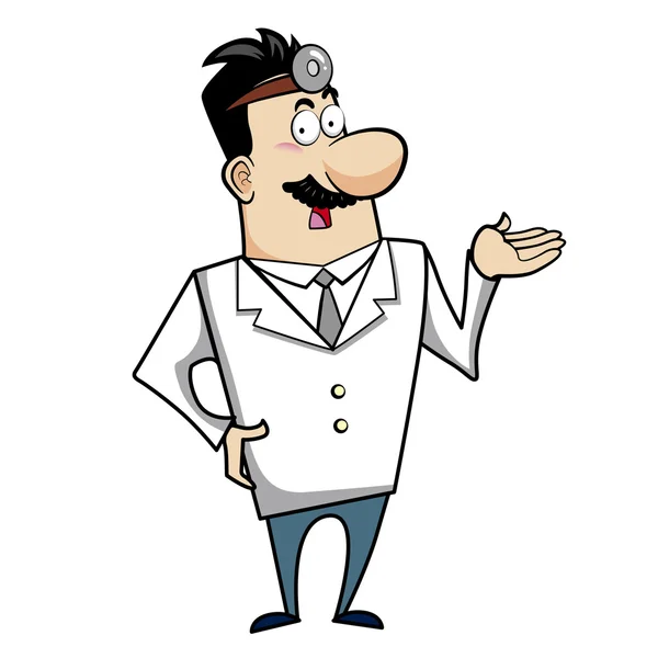 Cartoon Doctor — Stock Vector