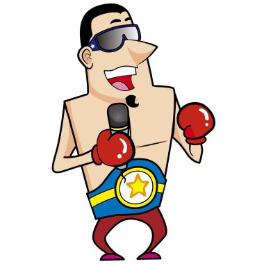 karikatür boksör