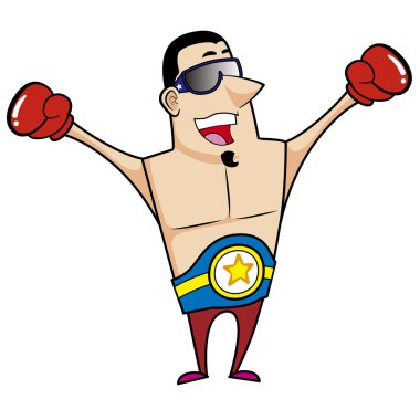 karikatür boksör