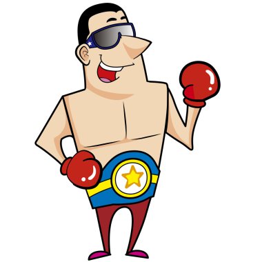 karikatür boksör