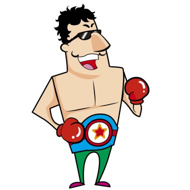karikatür boksör
