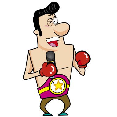 karikatür boksör