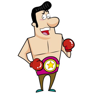 karikatür boksör